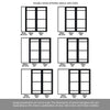 Room Divider - Handmade Eco-Urban® Malvan Door Pair DD6414C - Clear Glass - Premium Primed - Colour & Size Options