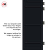 Malvan 4 Panel Solid Wood Internal Door Pair UK Made DD6414 - Eco-Urban® Shadow Black Premium Primed