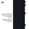 Malvan 4 Panel Solid Wood Internal Door UK Made DD6414 - Eco-Urban® Shadow Black Premium Primed