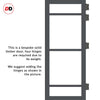 Room Divider - Handmade Eco-Urban® Malvan Door DD6414F - Frosted Glass - Premium Primed - Colour & Size Options