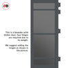 Urban Ultimate® Room Divider Malvan 4 Pane Door DD6414T - Tinted Glass with Matching Side - Colour & Size Options