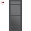 Urban Ultimate® Room Divider Malvan 4 Pane Door Pair DD6414T - Tinted Glass with Full Glass Side - Colour & Size Options
