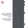 Malvan 4 Panel Solid Wood Internal Door UK Made DD6414 - Eco-Urban® Stormy Grey Premium Primed