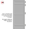 Malvan 4 Panel Solid Wood Internal Door Pair UK Made DD6414 - Eco-Urban® Mist Grey Premium Primed