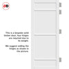 Malvan 4 Panel Solid Wood Internal Door Pair UK Made DD6414 - Eco-Urban® Cloud White Premium Primed