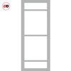 Urban Ultimate® Room Divider Malvan 4 Pane Door DD6414F - Frosted Glass with Matching Side - Colour & Size Options