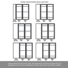 Room Divider - Handmade Eco-Urban® Malvan Door Pair DD6414F - Frosted Glass - Premium Primed - Colour & Size Options