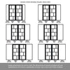 Room Divider - Handmade Eco-Urban® Kochi with Two Sides DD6415F - Frosted Glass - Premium Primed - Colour & Size Options