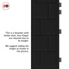 Kochi 8 Panel Solid Wood Internal Door Pair UK Made DD6415 - Eco-Urban® Shadow Black Premium Primed
