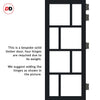 Bespoke Room Divider - Eco-Urban® Kochi Door Pair DD6415F - Frosted Glass with Full Glass Sides - Premium Primed - Colour & Size Options