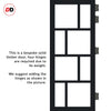 Handmade Eco-Urban Kochi 8 Pane Solid Wood Internal Door UK Made DD6415G Clear Glass - Eco-Urban® Shadow Black Premium Primed