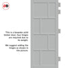 Kochi 8 Panel Solid Wood Internal Door UK Made DD6415 - Eco-Urban® Mist Grey Premium Primed