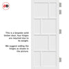 Kochi 8 Panel Solid Wood Internal Door UK Made DD6415 - Eco-Urban® Cloud White Premium Primed
