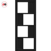Bespoke Handmade Eco-Urban® Cusco 4 Pane 4 Panel Single Absolute Evokit Pocket Door DD6416SG Frosted Glass - Colour Options