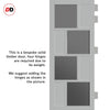 Urban Ultimate® Room Divider Cusco 4 Pane 4 Panel Door DD6416T - Tinted Glass with Full Glass Side - Colour & Size Options