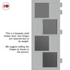 Urban Ultimate® Room Divider Cusco 4 Pane 4 Panel Door Pair DD6416T - Tinted Glass with Full Glass Side - Colour & Size Options
