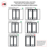 Bespoke Room Divider - Eco-Urban® Sydney Door Pair DD6417C - Clear Glass with Full Glass Sides - Premium Primed - Colour & Size Options