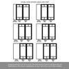 Room Divider - Handmade Eco-Urban® Sydney Door Pair DD6417F - Frosted Glass - Premium Primed - Colour & Size Options