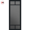 Urban Ultimate® Room Divider Sydney 5 Pane Door DD6417T - Tinted Glass with Full Glass Side - Colour & Size Options