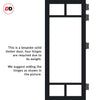 Urban Ultimate® Room Divider Sydney 5 Pane Door DD6417C with Matching Side - Clear Glass - Colour & Height Options