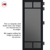 Urban Ultimate® Room Divider Sydney 5 Pane Door DD6417T - Tinted Glass with Full Glass Side - Colour & Size Options