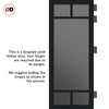 Urban Ultimate® Room Divider Sydney 5 Pane Door DD6417T - Tinted Glass with Matching Side - Colour & Size Options