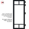 Eco-Urban Sydney 5 Pane Solid Wood Internal Door Pair UK Made DD6417G Clear Glass - Eco-Urban® Shadow Black Premium Primed