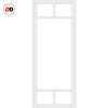 Eco-Urban Sydney 5 Pane Solid Wood Internal Door Pair UK Made DD6417SG Frosted Glass - Eco-Urban® Cloud White Premium Primed