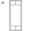 Handmade Eco-Urban® Sydney 5 Pane Single Absolute Evokit Pocket Door DD6417G Clear Glass - Colour & Size Options