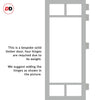 Bespoke Room Divider - Eco-Urban® Sydney Door DD6417C - Clear Glass with Full Glass Side - Premium Primed - Colour & Size Options