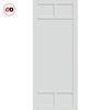 Sydney 5 Panel Solid Wood Internal Door Pair UK Made DD6417 - Eco-Urban® Cloud White Premium Primed