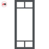 Bespoke Handmade Eco-Urban® Sydney 5 Pane Single Absolute Evokit Pocket Door DD6417SG Frosted Glass - Colour Options