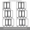 Room Divider - Handmade Eco-Urban® Sydney with Two Sides DD6417F - Frosted Glass - Premium Primed - Colour & Size Options