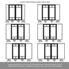 Room Divider - Handmade Eco-Urban® Sydney with Two Sides DD6417C - Clear Glass - Premium Primed - Colour & Size Options