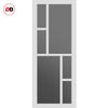 Urban Ultimate® Room Divider Cairo 6 Pane Door Pair DD6419T - Tinted Glass with Full Glass Side - Colour & Size Options