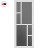 Urban Ultimate® Room Divider Cairo 6 Pane Door Pair DD6419T - Tinted Glass with Matching Sides - Colour & Size Options