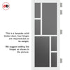 Urban Ultimate® Room Divider Cairo 6 Pane Door Pair DD6419T - Tinted Glass with Matching Sides - Colour & Size Options