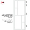 Handmade Eco-Urban Cairo 6 Pane Solid Wood Internal Door UK Made DD6419G Clear Glass - Eco-Urban® Cloud White Premium Primed