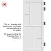 Cairo 6 Panel Solid Wood Internal Door UK Made DD6419 - Eco-Urban® Cloud White Premium Primed