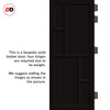 Cairo 6 Panel Solid Wood Internal Door Pair UK Made DD6419 - Eco-Urban® Shadow Black Premium Primed