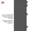 Handmade Eco-Urban Cairo 6 Panel Door DD6419 - Dark Grey Premium Primed