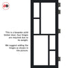 Urban Ultimate® Room Divider Cairo 6 Pane Door DD6419C with Matching Side - Clear Glass - Colour & Height Options