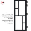 Eco-Urban Cairo 6 Pane Solid Wood Internal Door Pair UK Made DD6419G Clear Glass - Eco-Urban® Shadow Black Premium Primed