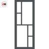 Handmade Eco-Urban® Cairo 6 Pane Double Evokit Pocket Door DD6419SG Frosted Glass - Colour & Size Options