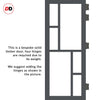 Bespoke Room Divider - Eco-Urban® Cairo Door DD6419C - Clear Glass with Full Glass Side - Premium Primed - Colour & Size Options