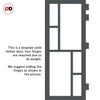 Bespoke Room Divider - Eco-Urban® Cairo Door Pair DD6419C - Clear Glass with Full Glass Side - Premium Primed - Colour & Size Options
