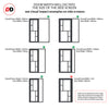 Bespoke Room Divider - Eco-Urban® Cairo Door DD6419F - Frosted Glass with Full Glass Side - Premium Primed - Colour & Size Options