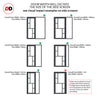 Bespoke Room Divider - Eco-Urban® Cairo Door DD6419C - Clear Glass with Full Glass Side - Premium Primed - Colour & Size Options