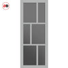 Urban Ultimate® Room Divider Milan 6 Pane Door Pair DD6422T - Tinted Glass with Full Glass Sides - Colour & Size Options