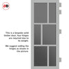 Urban Ultimate® Room Divider Milan 6 Pane Door DD6422T - Tinted Glass with Full Glass Side - Colour & Size Options